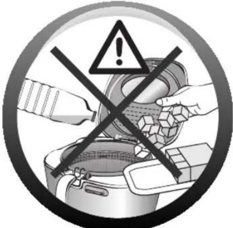 Warning symbol image showing hazardous waste with a crossed-out box and warning triangle