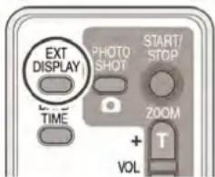 EXT DISPLAY PHOTO SHOT START/ STOP TIME ZOOM + T VOL