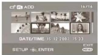 ADD 16/16 DATE/TIME 15:12:007 15:33 SETUP ENTER EXIT NEW