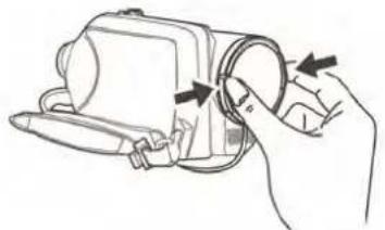 PANASONIC SDR-H20EP - Montarea capacului de protectie a obiectivului (SDR-H20) - 3