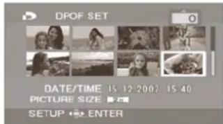 PANASONIC SDR-H20EP - Setarea DPOF - 2