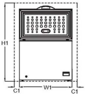 HOTPOINT HPCF 3084 UK - Spatiul necesar - 1
