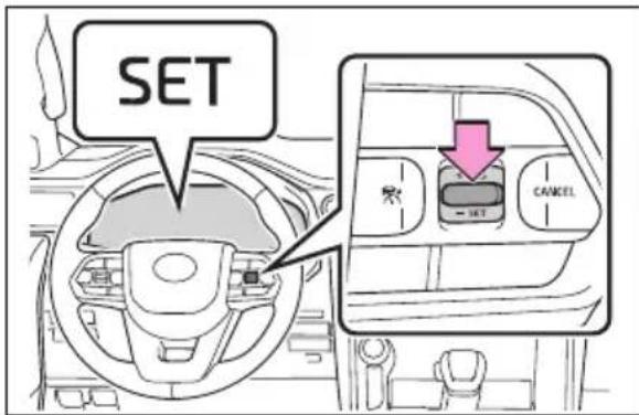 TOYOTA Land Cruiser 300 (2022) - Selectarea modului de control al vitezei de croazieră constante - 2