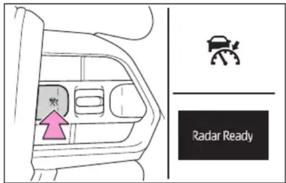 TOYOTA Land Cruiser 300 (2022) - Setarea vitezei autoturismului (modul de control al distanței dintre autovehicule) - 1