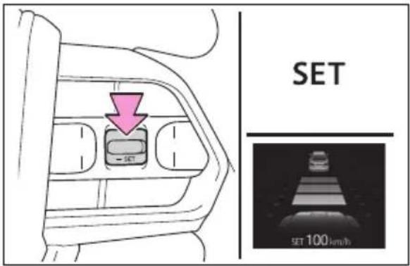 TOYOTA Land Cruiser 300 (2022) - Setarea vitezei autoturismului (modul de control al distanței dintre autovehicule) - 2