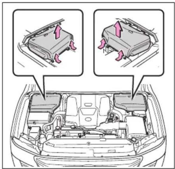 TOYOTA Land Cruiser 300 (2022) - Mentineți deschis capacul compartimentului motorului - 1