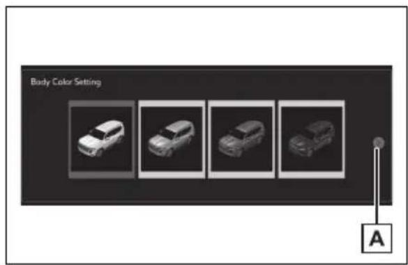 TOYOTA Land Cruiser 300 (2022) - Modificarea culorii caroseriei afișate pe sistemul de monitorizare panoramică - 1