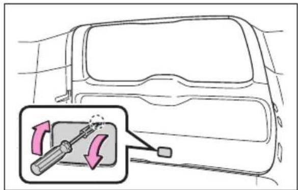 TOYOTA Land Cruiser 300 (2022) - Dacă butonul de deschidere a hayonului este inoperant - 1