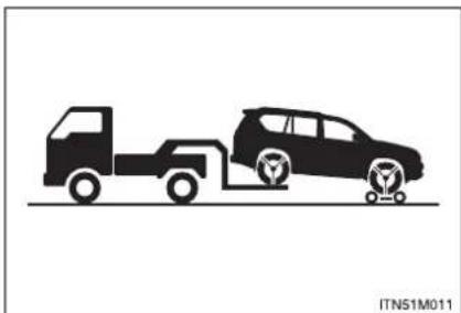 TOYOTA Land Cruiser 150 (2010) - Tractarea cu ajutorul unui camion de tractare și cu roțile ridicate de la sol - 2