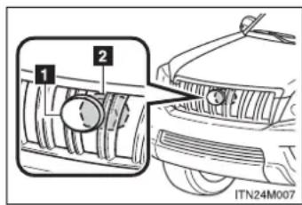 TOYOTA Land Cruiser 150 (2010) - ■ Senzorul radar și grila radiatorului - 1