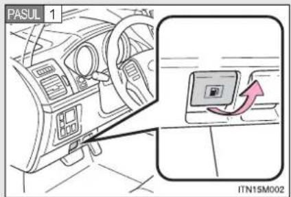 TOYOTA Land Cruiser 150 (2010) - ■ Deschiderea buşonului rezervorului de combustibil - 1