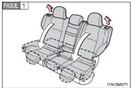 TOYOTA Land Cruiser 150 (2010) - Rabatarea completă a rândului al doilea de scaune - 1