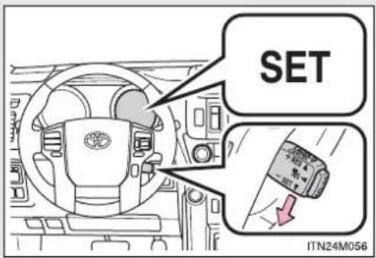 TOYOTA Land Cruiser 150 (2010) - ■Conducerea în modul selectat de control al vitezei de croazieră - 1