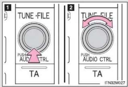 1 TUNE -FILE PUSH AUDI CTRL TA 2 TUNE FILE PUSH AUDIO CTRL TA ITN32M027