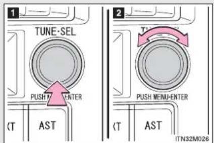 TUNE-SEL PUSH ENTER (T AST) 2 T'→ PUSH MENU-ENTER (T AST) ITN32M026