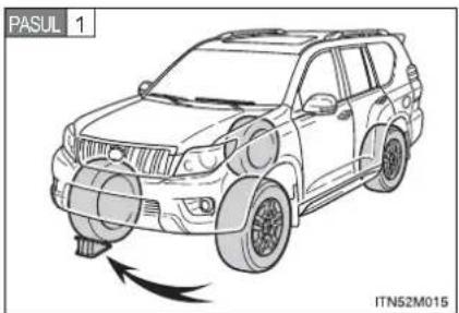TOYOTA Land Cruiser 150 (2010) - Înlocuirea unei roți cu pană - 1