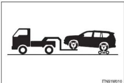 TOYOTA Land Cruiser 150 (2010) - Tractarea cu ajutorul unui camion de tractare și cu roțile ridicate de la sol - 1