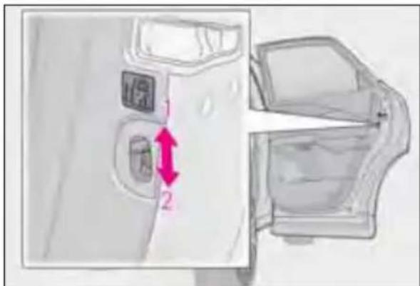LEXUS RX 350h (2022) - Dispozitivul de blocare a portierelor din spate pentru siguranța copiilor - 1