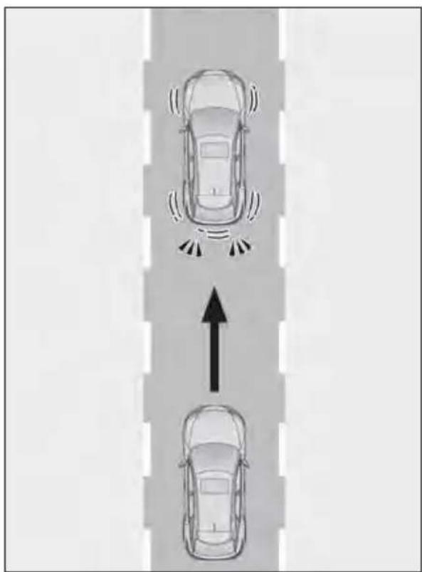 LEXUS RX 350h (2022) - Operarea funcției de frânare pentru prevenire coliziuni secundare (impact din spate în timp ce autoturismul este oprit) - 1