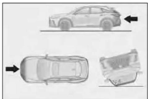 LEXUS RX 350h (2022) - Airbagurile SRS se declanșează în cazul unui impact frontal atunci când - 4