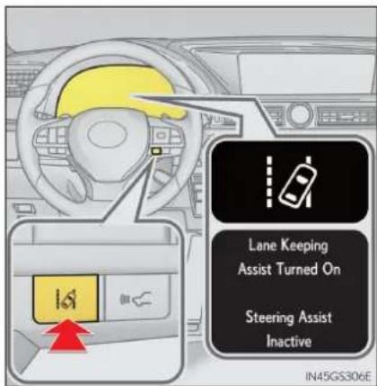 LEXUS GS 300h (2015) - Activarea sistemului LKA - 1
