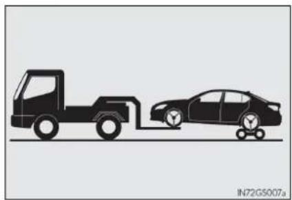 LEXUS GS 300h (2015) - Tractarea cu un camion de tractare cu roțile ridicate de la sol - 1