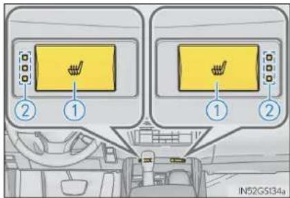 LEXUS GS 300h (2015) - Dispositivele pentru încălzirea/ventilarea scaunelor - 3
