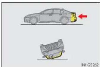 LEXUS GS 300h (2015) - Tipuri de impact care s-ar putea să nu declanșeze airbagurile SRS (airbagurile SRS laterale și perdea) - 2