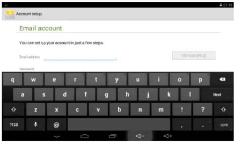 DENVER TAQ-90033K - Setting Up an Email account - 1