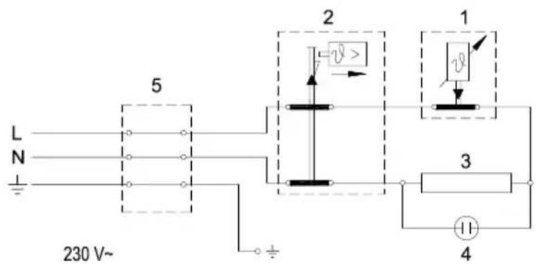 L N 230 V~ 5 2 1 3 4