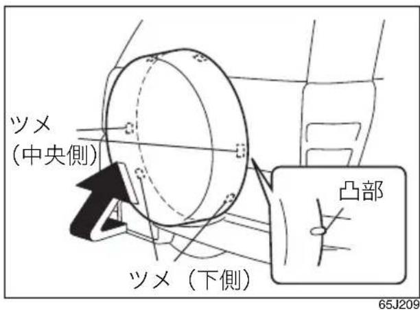 ツメ (中央側) ツメ(下側) 凸部 65J209