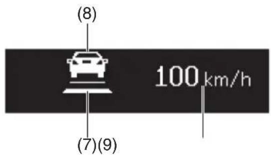 (8) (7)(9) 100 km/h