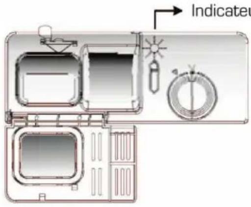 Essentiel B ELVS 472 - - Quand remplir le distributeur de liquide de rinçage - 1
