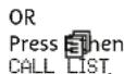 Telstra 9150 - Delete the entire call list - 1
