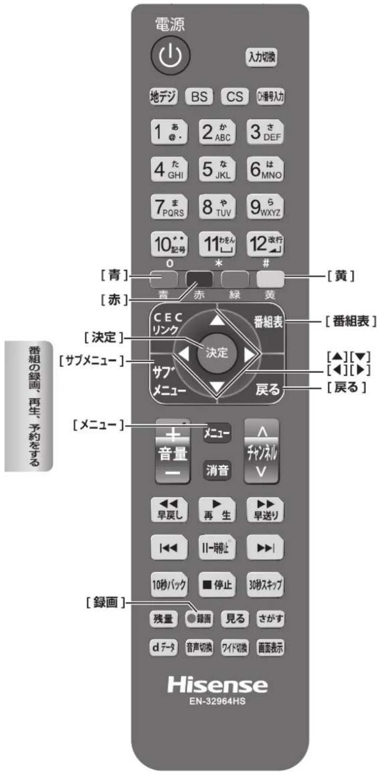 HISENSE HJ32K3121 - 番組の録画、録画予約をする - 1