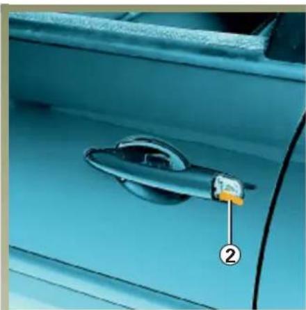 RENAULT Laguna (2003) - Používanie integrovaného náhradného klúča 2 - 1