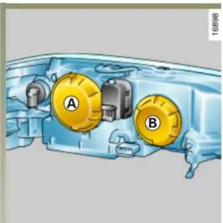RENAULT Laguna (2003) - SVETLOMETY S HALOGÉNOVÝMI ŽIAROVKAMI: výmena žiaroviek - 1