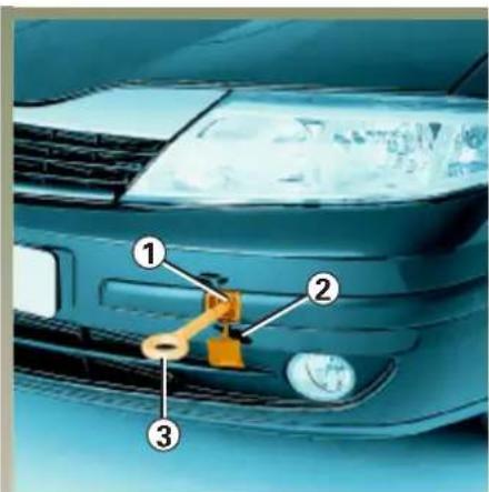 RENAULT Laguna (2003) - VLEČENIE VOZIDLA: v prípade poruchy - 1