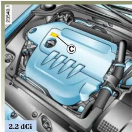 RENAULT Laguna (2003) - Výrobný štítok A - 3