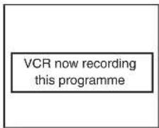 VCR now recording this programme