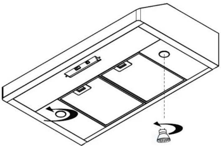 Zephyr AK7136ASBF - REPLACING LIGHT BULBS - 1