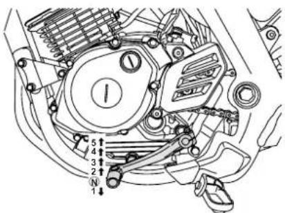 YAMAHA XT125 (2008) - SEBESSÉGVÁLTÓ PEDÁL - 1