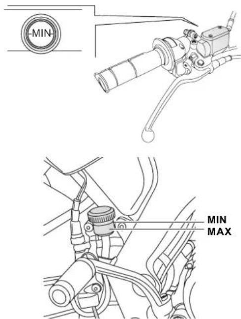 YAMAHA XT125 (2008) - A FÉKFOLYADÉKSZINT ELLENŐRZÉSE - 1