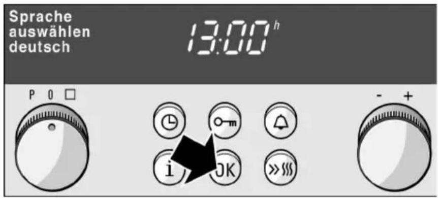 Sprache auswählen deutsch 13:00 h P O □ i OK >>>