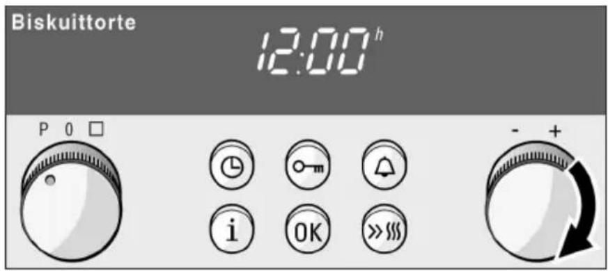 Biskuittorte 12:00 h P 0 □ i OK >>>