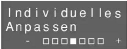 Individuelles Anpassen - □□□■□□□ +