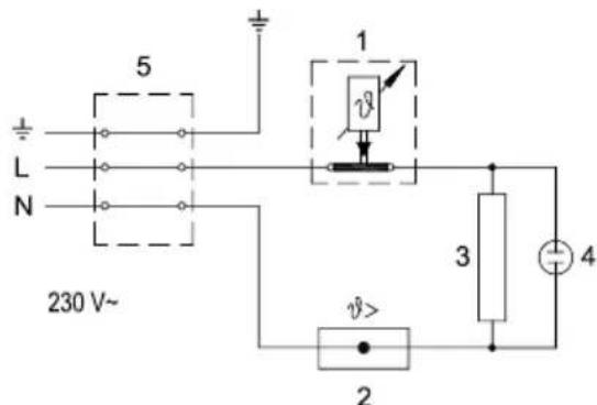 5 L N 230 V~ 1 v 3 4 v> 2