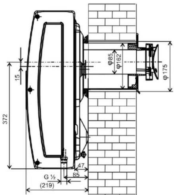 372 15 47 G ½ (219) 85 φ85 φ162 φ175