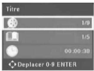 Titre 1/9 1/5 00:00:30 Deplacer 0-9 ENTER