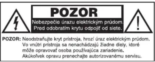 Orava RBD-609S - Upozornenie! - 1